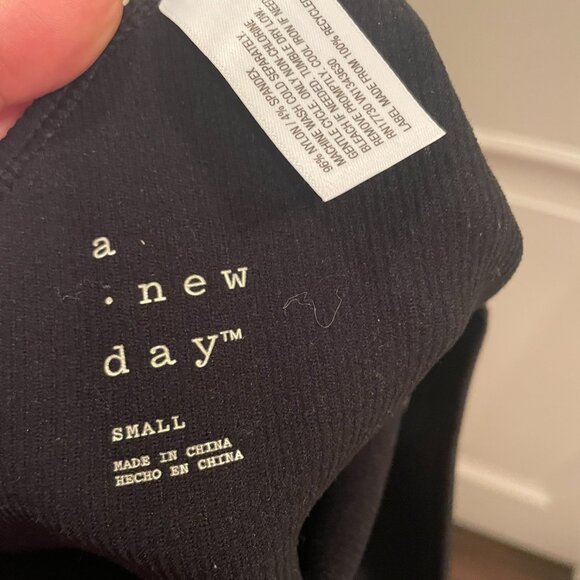 Target One- Shoulder Ribbed Black Top - Picture 3 of 3